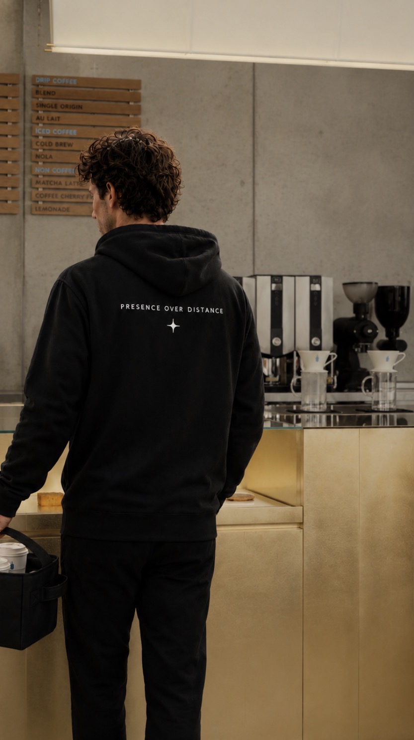 Presence Member collecting several coffee orders from a nearby café.